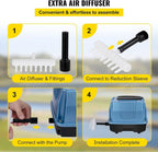 Aquarium Air Pump 40L/M Oxygen Pump for Pond Aeration 25W Septic Air Pump
