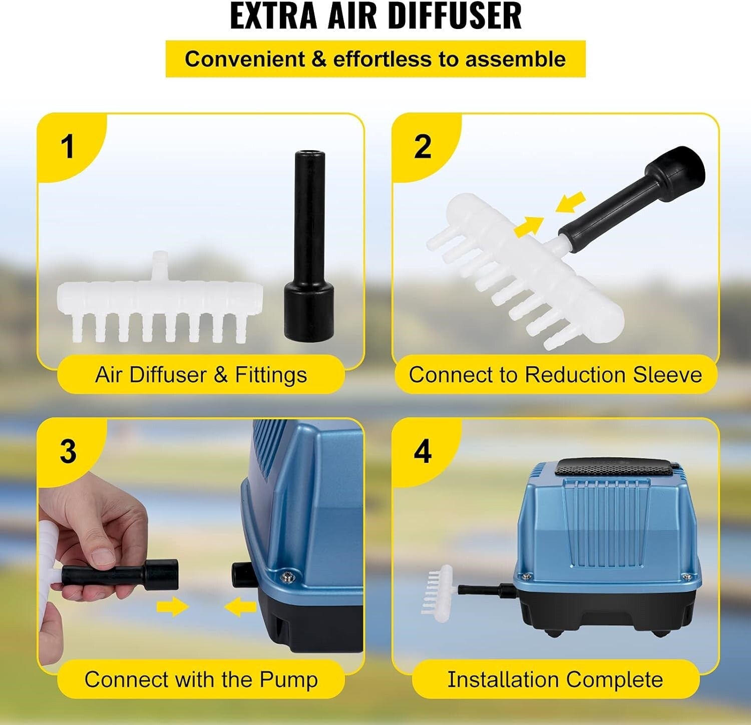 Aquarium Air Pump 40L/M Oxygen Pump for Pond Aeration 25W Septic Air Pump