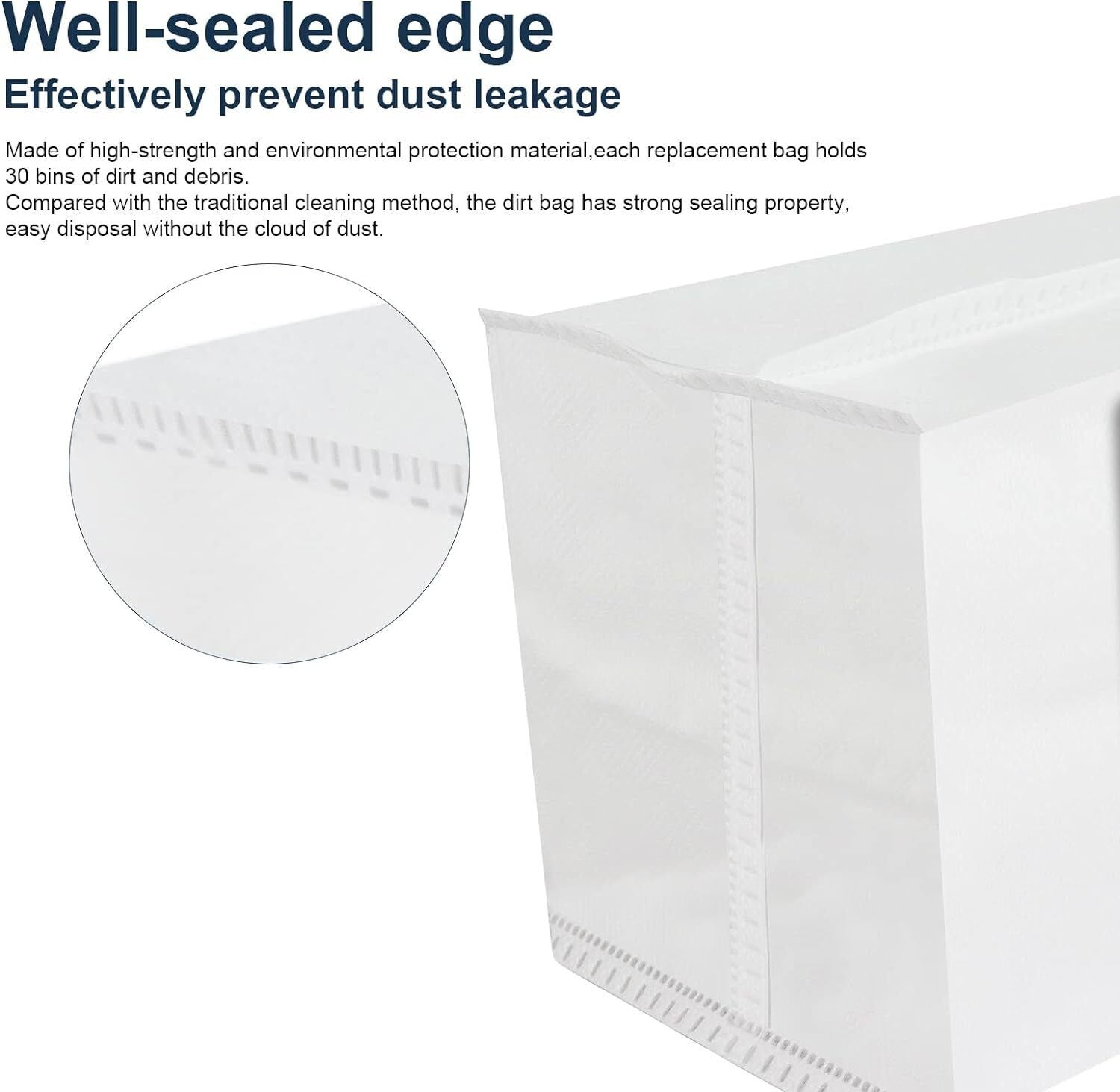 12X Dust Bag For Ecovacs Deebot T20 X1 Omni,X1 Plus/Pro,T10 Omni/Plus Robot Dust
