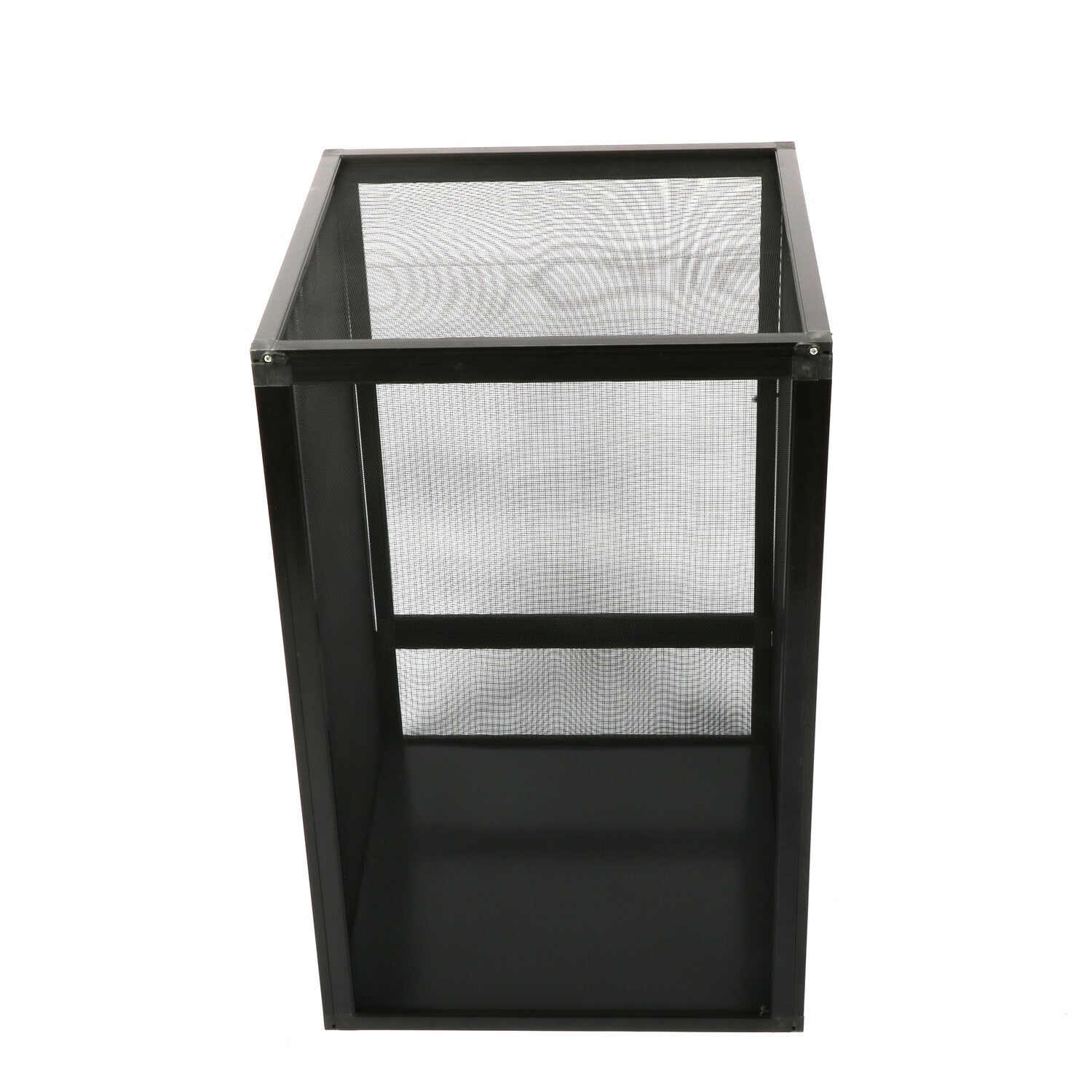 Aluminum Alloy Reptile Enclosure Lizard Insect Mesh Cage Black 42*42*66cm AU