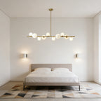 Modern Globe Chandelier LED Pendant Light Dining Room LED Chandelier 10 Lights