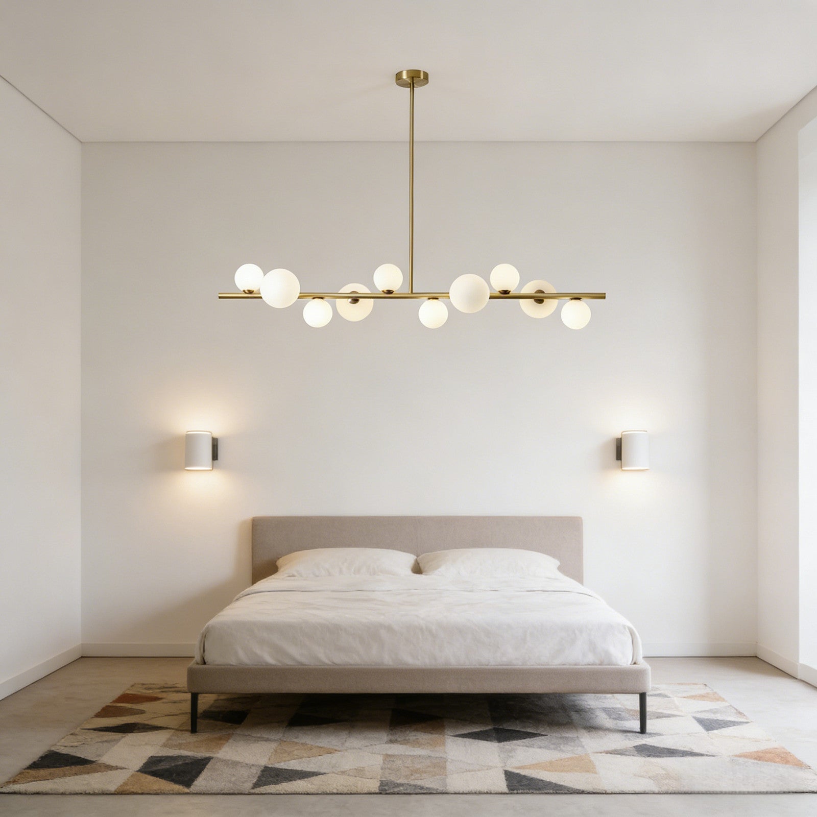 Modern Globe Chandelier LED Pendant Light Dining Room LED Chandelier 10 Lights