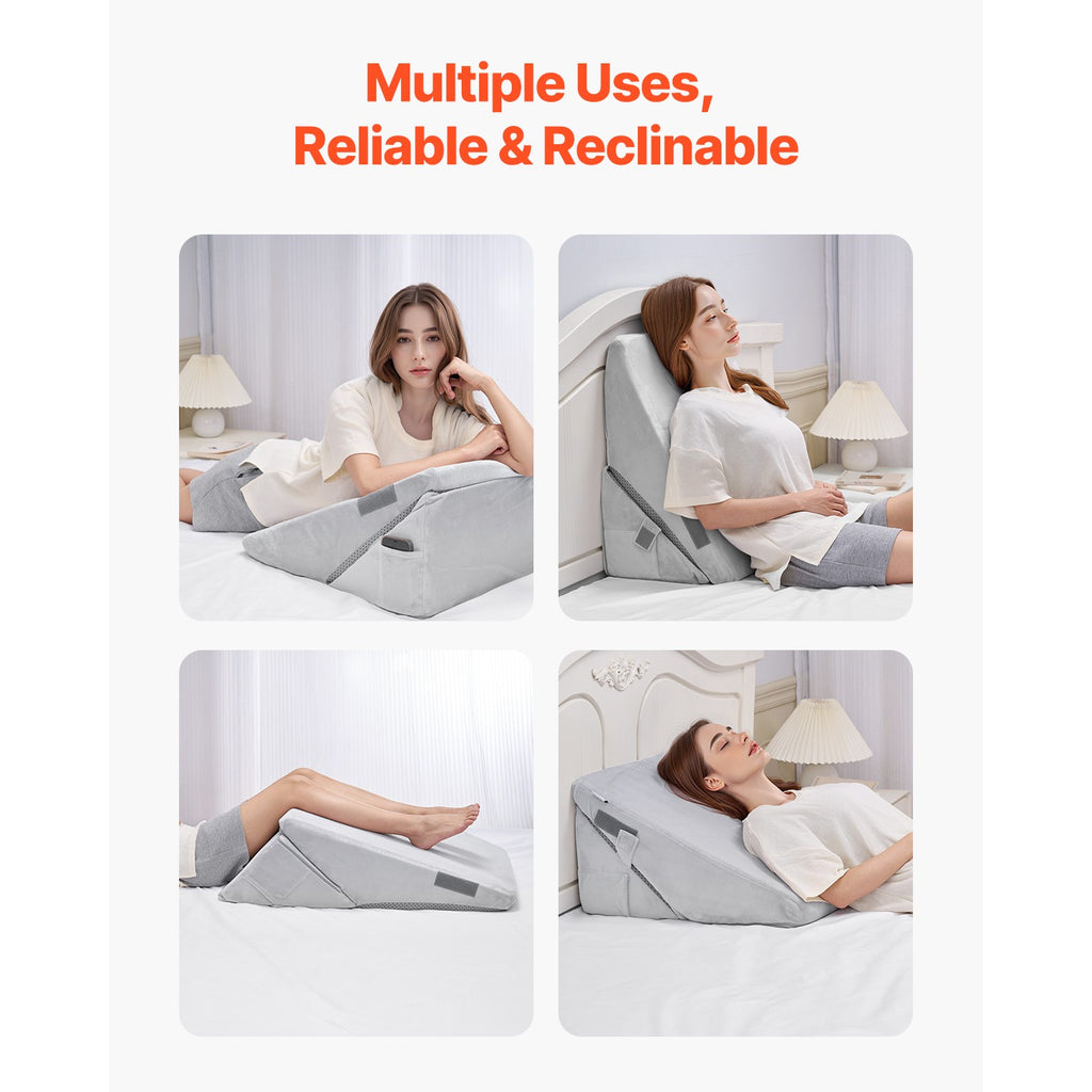 Adjustable Orthopedic Wedge Pillow for Sleep, Back, Leg, and Neck Support