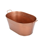 2pcs Vintage Copper Ice Buckets Champagne Cooler Beverage Buckets Home Bar Use