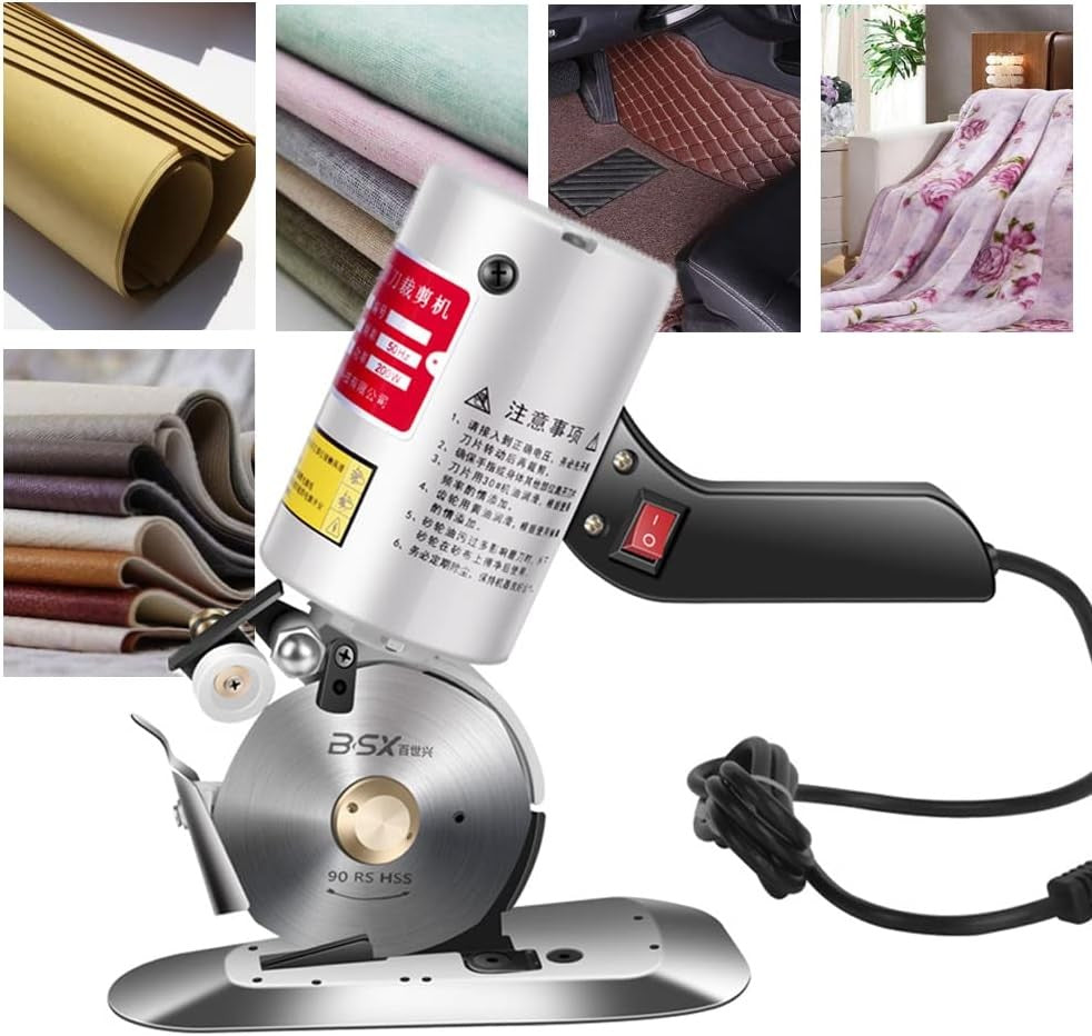 Electric Cloth Cutter Fabric Cutting Machine Round Blade Octagonal Knife