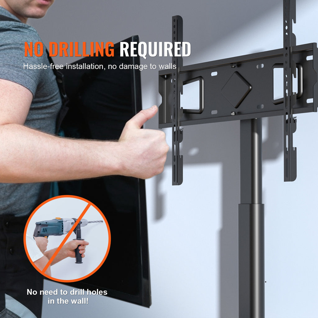 Adjustable Floor TV Stand with Swivel Mount for 32-65 Inch Screens