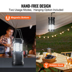 Collapsible LED Camping Lanterns with Magnetic Base - Set of 4 for Outdoor Use