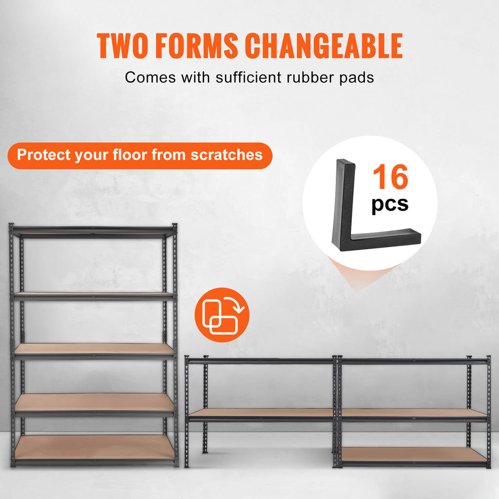 Heavy Duty Metal Storage Shelving Unit with Adjustable Shelves and 2000 lbs Capacity