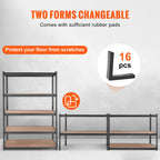 Heavy Duty Metal Storage Shelving Unit with Adjustable Shelves and 2000 lbs Capacity