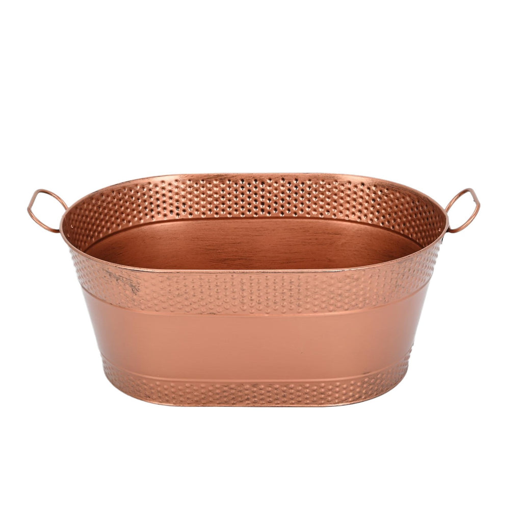 2pcs Vintage Copper Ice Buckets Champagne Cooler Beverage Buckets Home Bar Use
