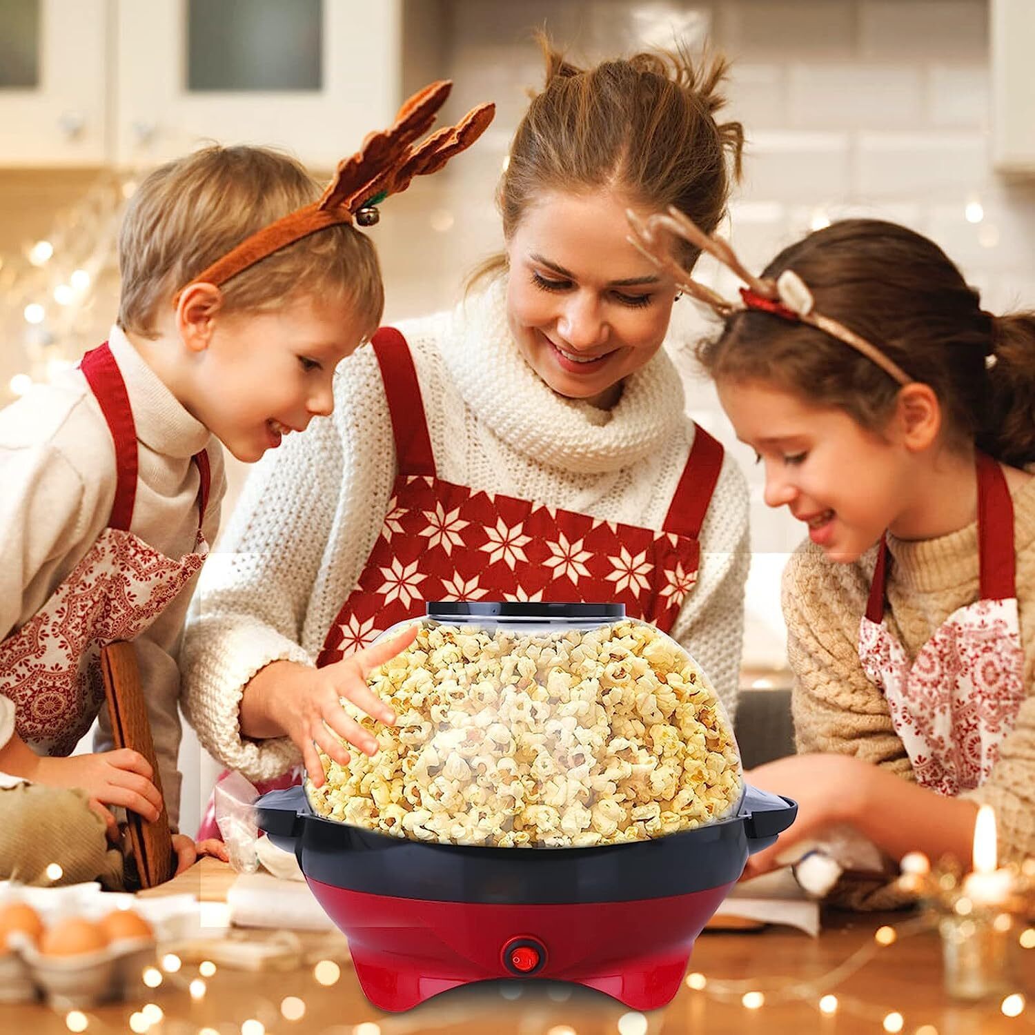 5L Home Electric Hot Air Popper Popcorn Maker Pop Corn Party Snack Machine 800W