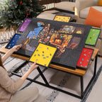 1500 PC Tilting Puzzle Board with 2-in-1 Designed Stand Cover Felt Mat Plateau