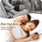 Couples Pillow Arched Cuddle Pillow with Arm Hole Slow Breathable Memory Foam AU