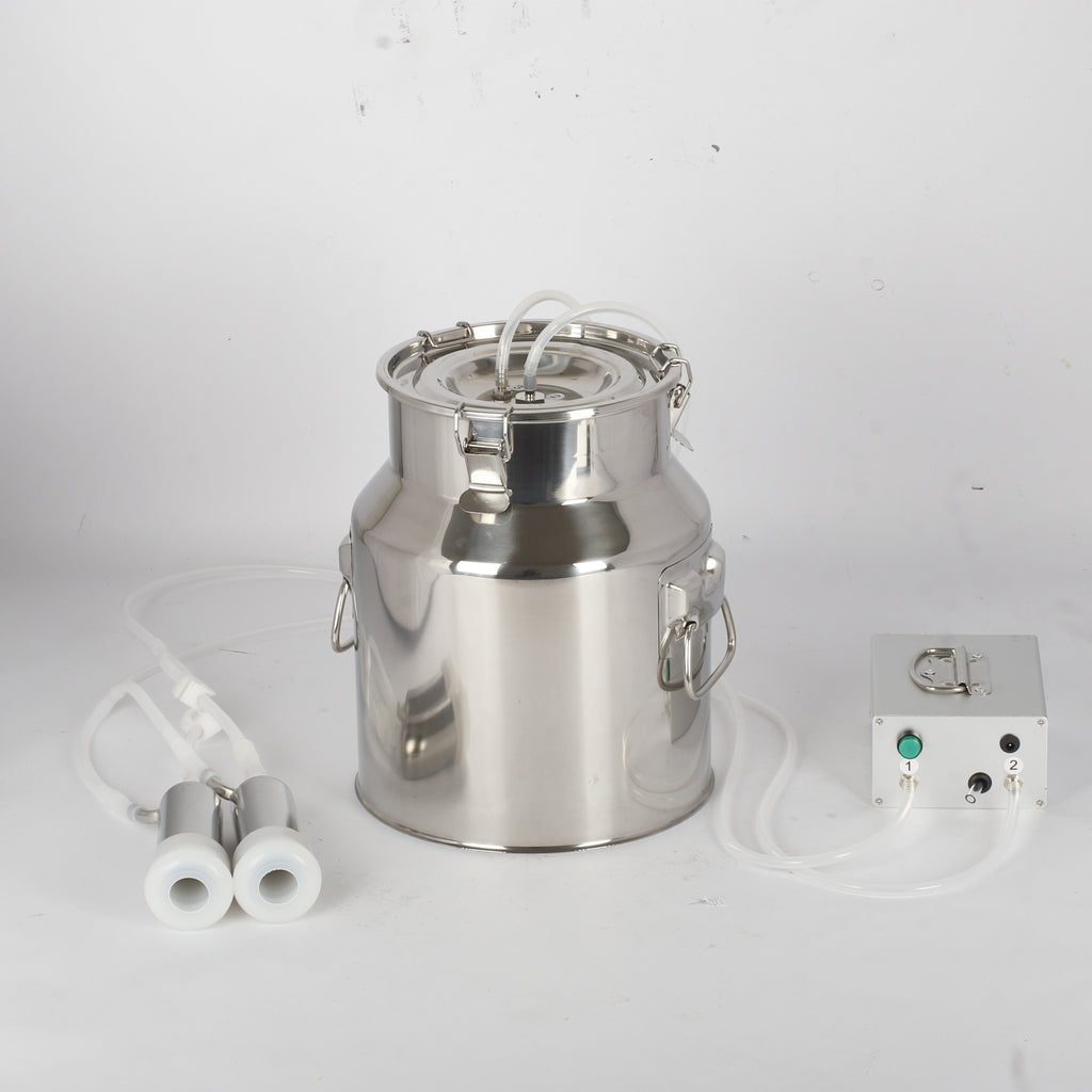 14L Electric Cattle Cow Milker Pulse Vacuum Pump Farm Milking Machine