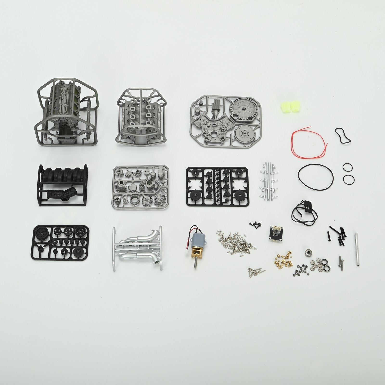 V8 Engine Model Kit Mini Motor Engine Simulation Dynamic V8 That Runs for Model