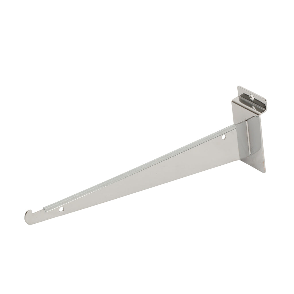 10x Slatwall Shelf Brackets Grooved Panel Display Hooks for Store or Supermarket