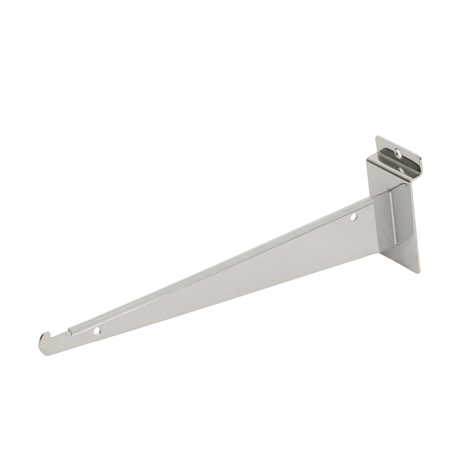 10x Slatwall Shelf Brackets Grooved Panel Display Hooks for Store or Supermarket