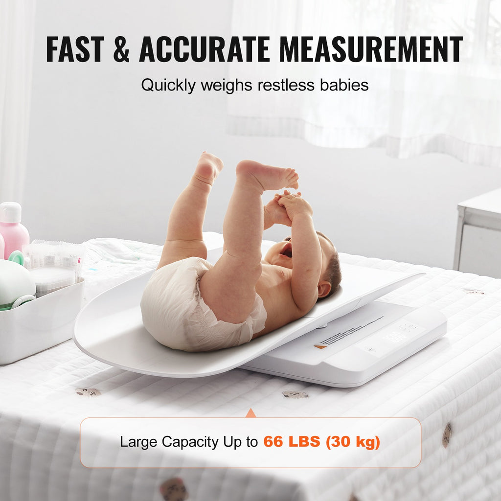 2-in-1 Digital Baby and Toddler Scale with LCD Display, 66 lbs Capacity