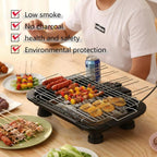 Electric Indoor Grill Adjustable Temp Removable Dishwasher Safe Grilling Plate