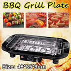 Electric Indoor Grill Adjustable Temp Removable Dishwasher Safe Grilling Plate