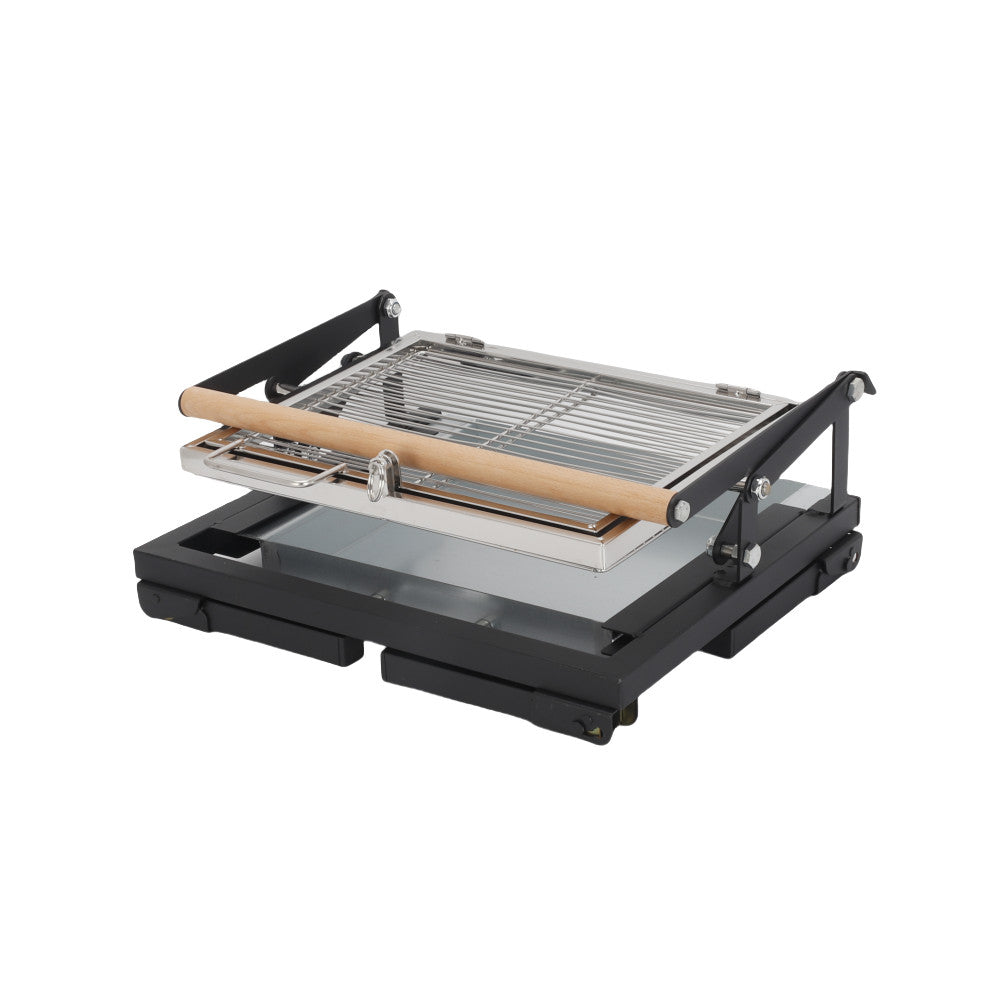 Folding Barbecue Grill Portable Charcoal Grill with Rotating Cooking Griller AU