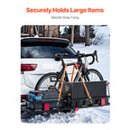 Folding Hitch Cargo Carrier with 500 lbs Capacity and Cargo Net for 2" Receiver