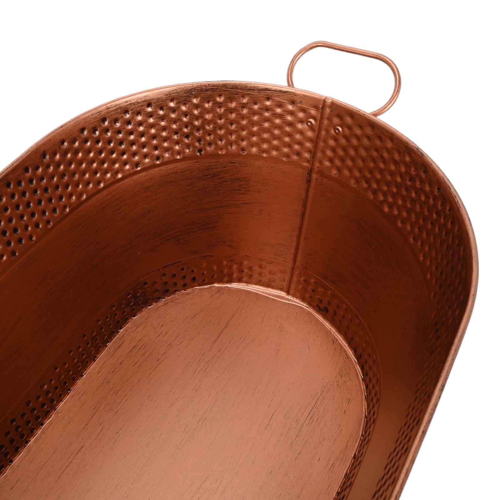 2pcs Vintage Copper Ice Buckets Champagne Cooler Beverage Buckets Home Bar Use