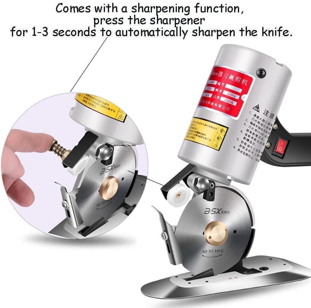 Electric Cloth Cutter Fabric Cutting Machine Round Blade Octagonal Knife