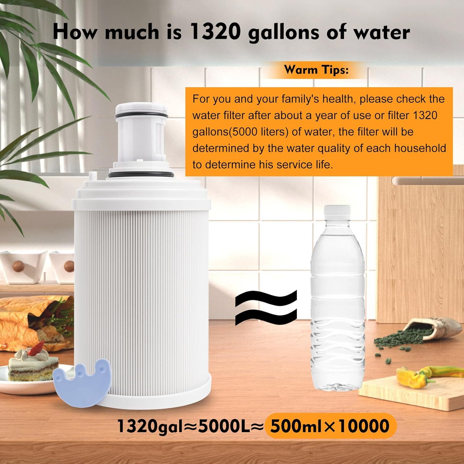100186 Water Filter with Pre-Filter Compatible with Amway eSpring Water Filter