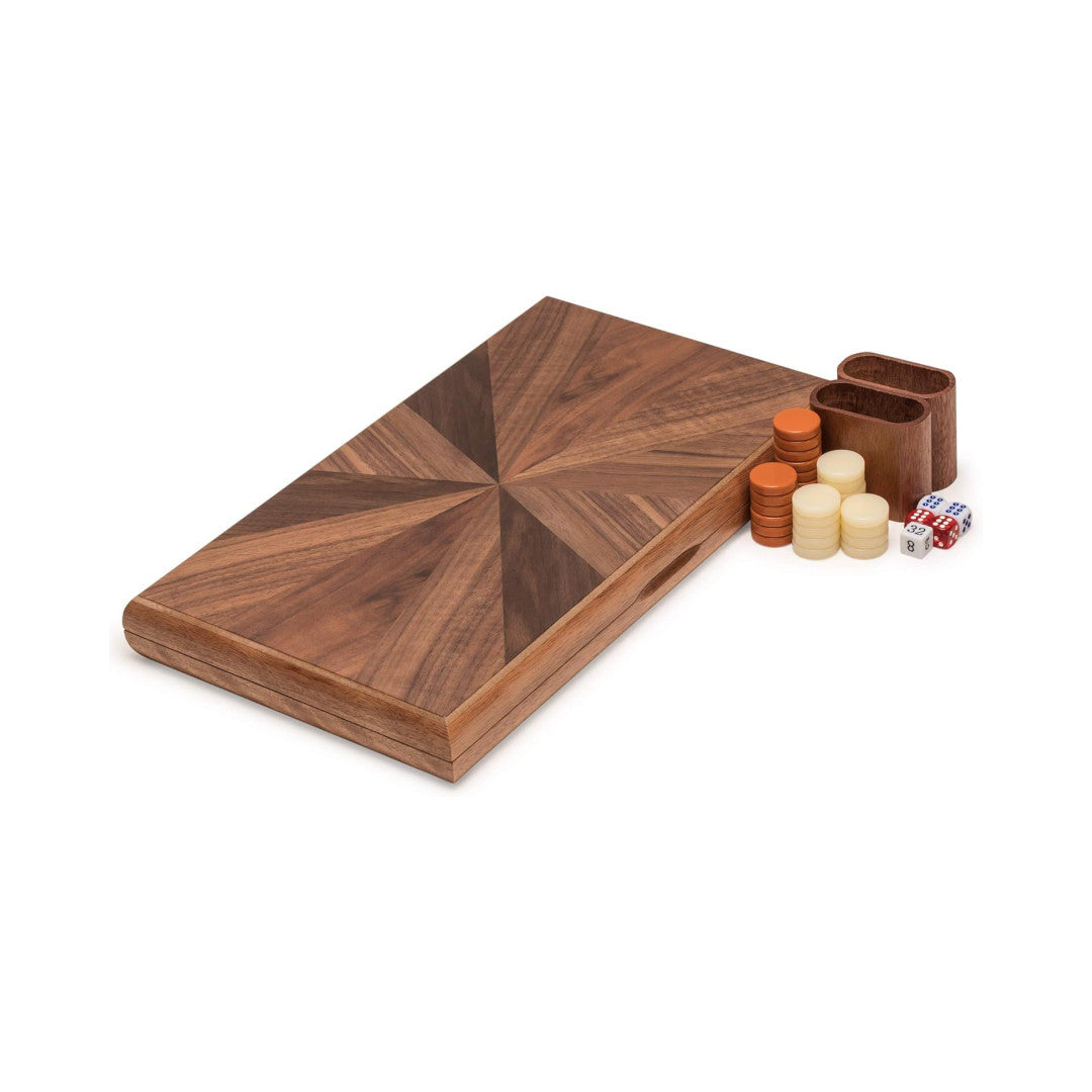 17 Inch Backgammon Sets Classic  Wood Inlaid Backgammon Board Game Set 2 Players