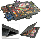 Portable Puzzle Board 1000pcs Felt Jigsaw Puzzle Table with Drawers Covers