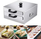Cantonese Rice Noodle Rolls Machine,Double-layer Steamer Vermicelli Roll Steamer