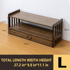 Meditation Altar Table for Spiritual Puja Table with Drawer Bamboo Furniture
