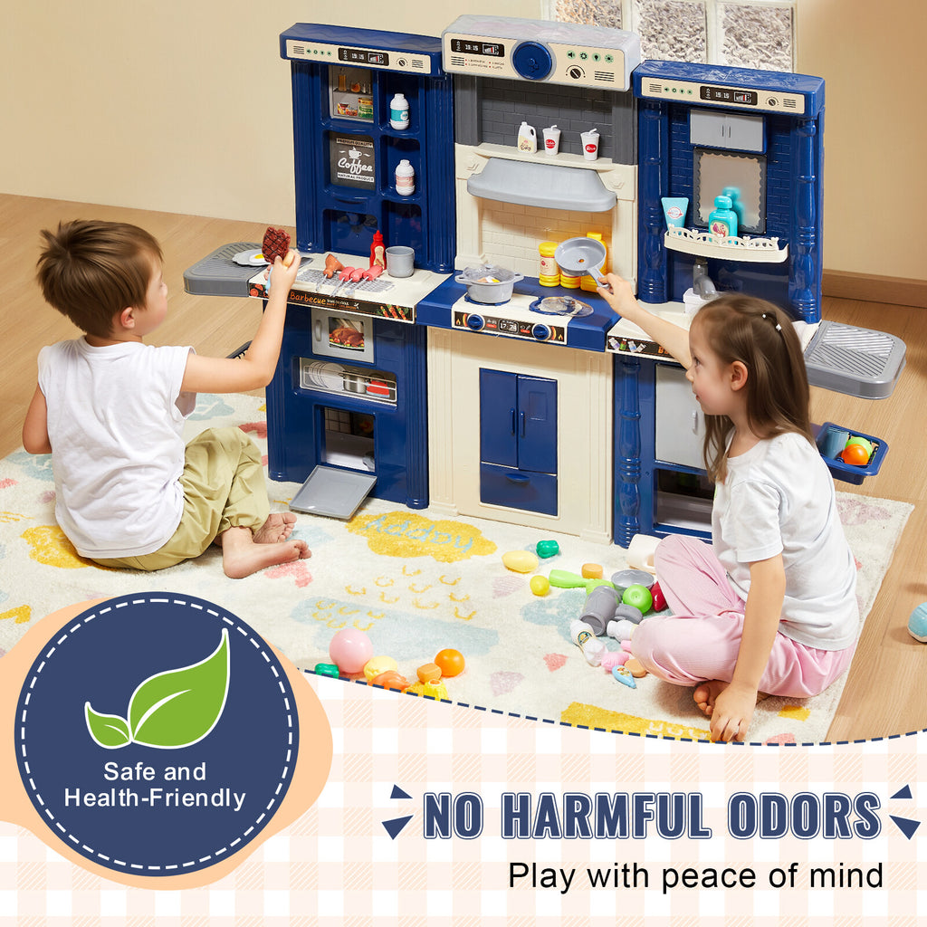 Kids Kitchen Playset with 74 Accessories - Realistic Cooking Experience for Toddlers