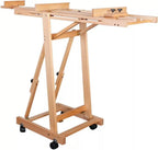 Artist Easel H-Frame Easel Large Studio Heavy-Duty Wood Painting Art Easel Stand