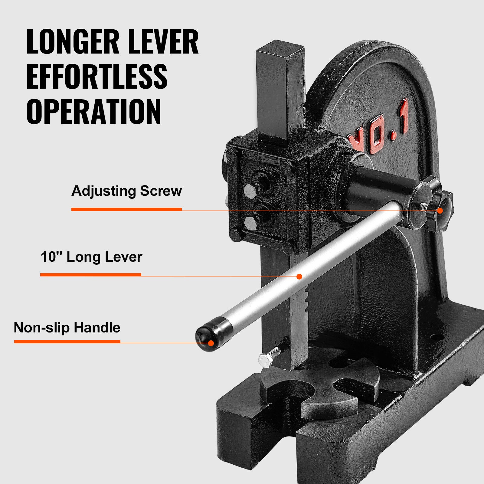 1 Ton Manual Arbor Press for Metal, Leather, and Handicraft Processing