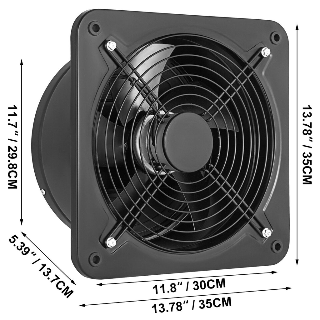 12" Metal Exhaust Fan, 150W, Quiet Operation for Commercial Use