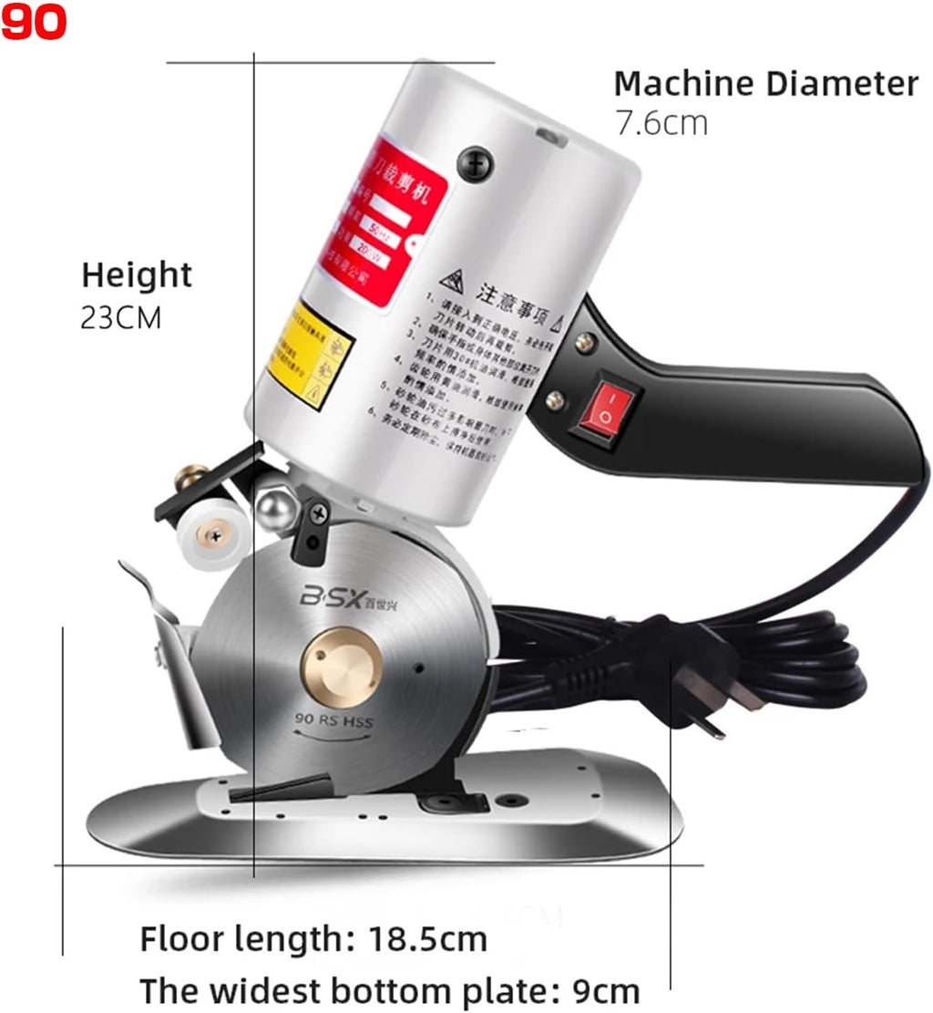 Electric Cloth Cutter Fabric Cutting Machine Round Blade Octagonal Knife