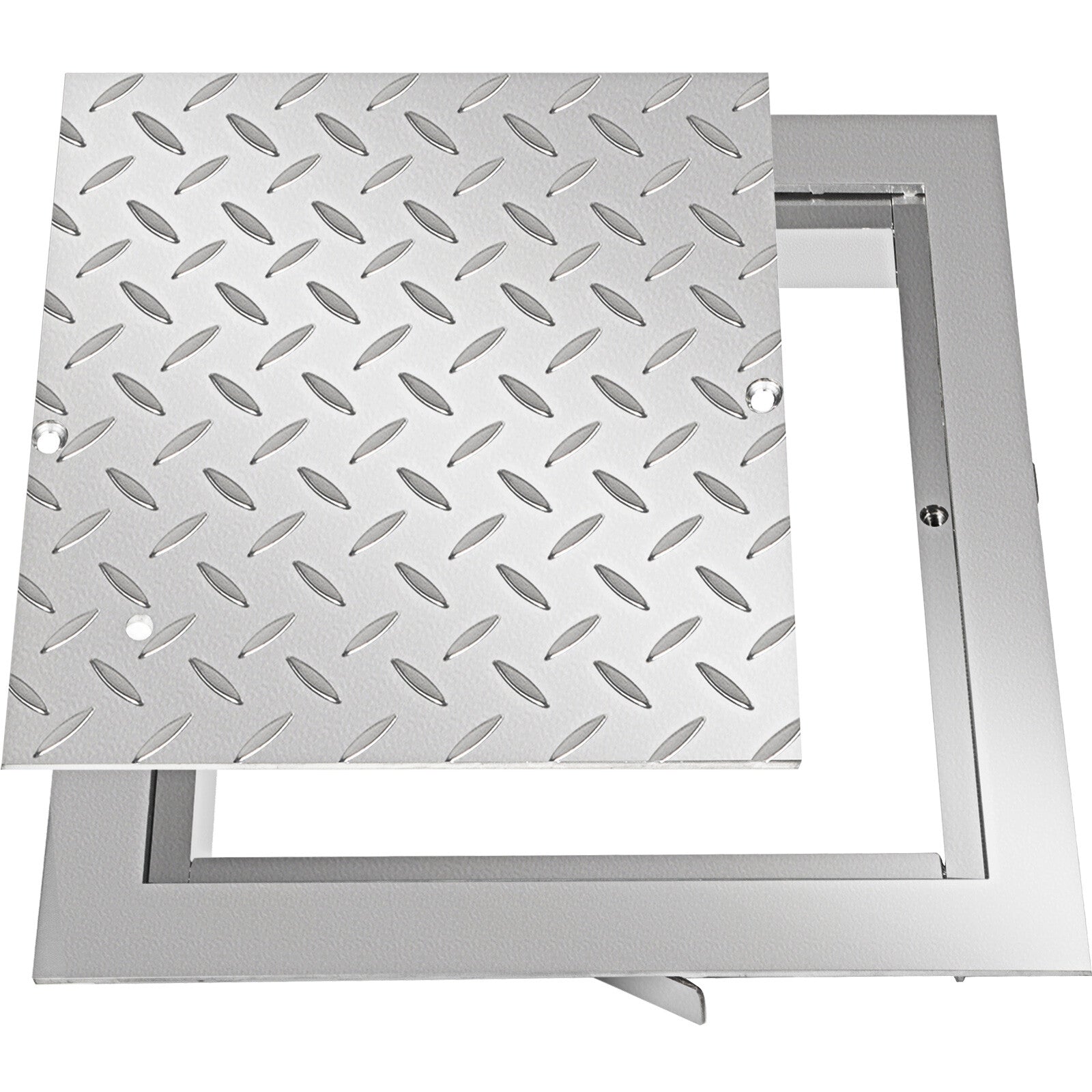 Recessed Steel Manhole Cover with Frame - 30x30cm Powder-Coated Drain Lid