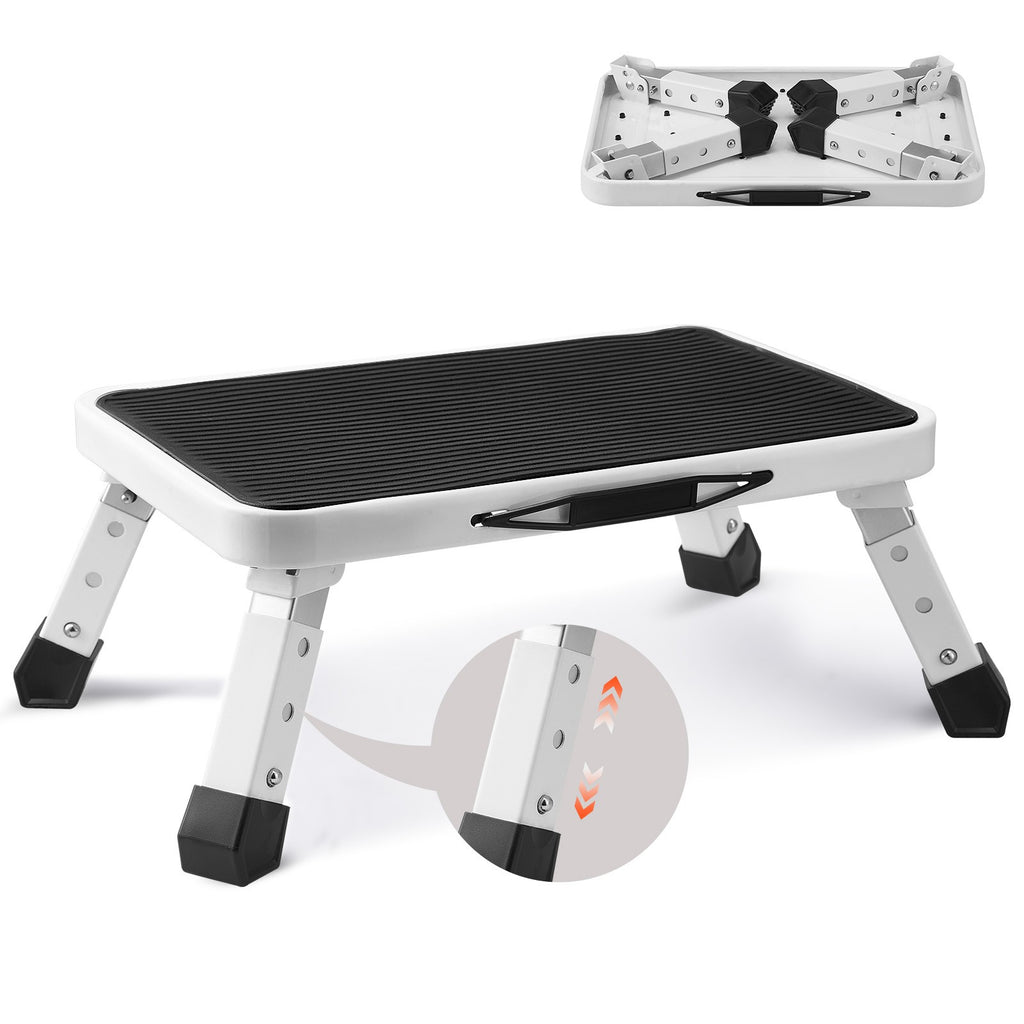 Foldable Step Stool Ladder with Adjustable Heights,150KG Capacity Home