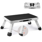 Foldable Step Stool Ladder with Adjustable Heights,150KG Capacity Home