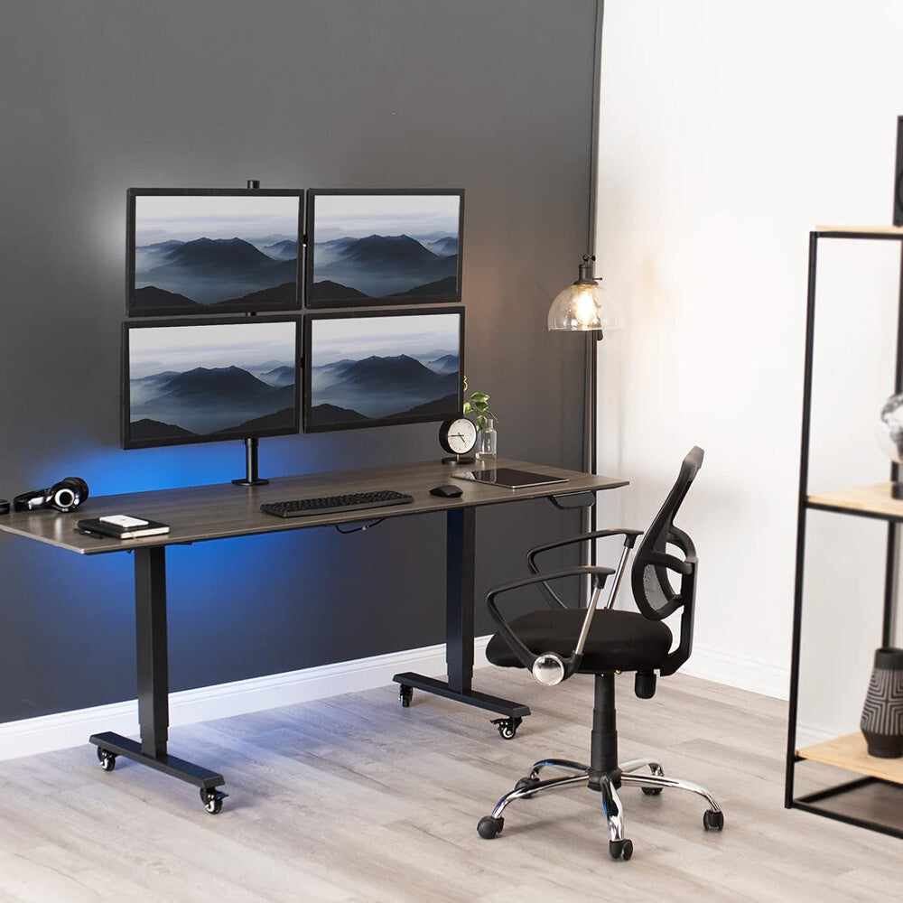 Quad Monitor Desk Mount 4 Monitor Stand Adjustable Screen Stand Can Tilt Swivel