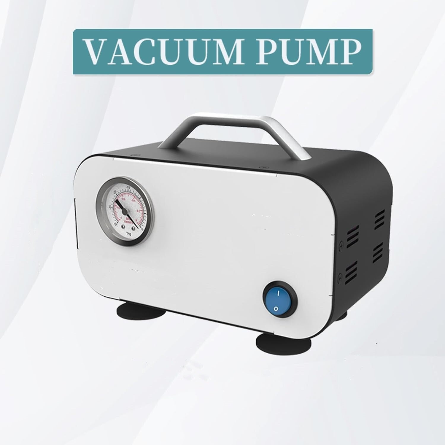 Lab Vacuum Filtration Pump Oilless Vacuum Diaphragm Pump w/ Rubber Tube 10L/min