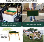 Foldable Wooden Mahjong Table Table Game Set with Tiles for 4 Players AU Stock