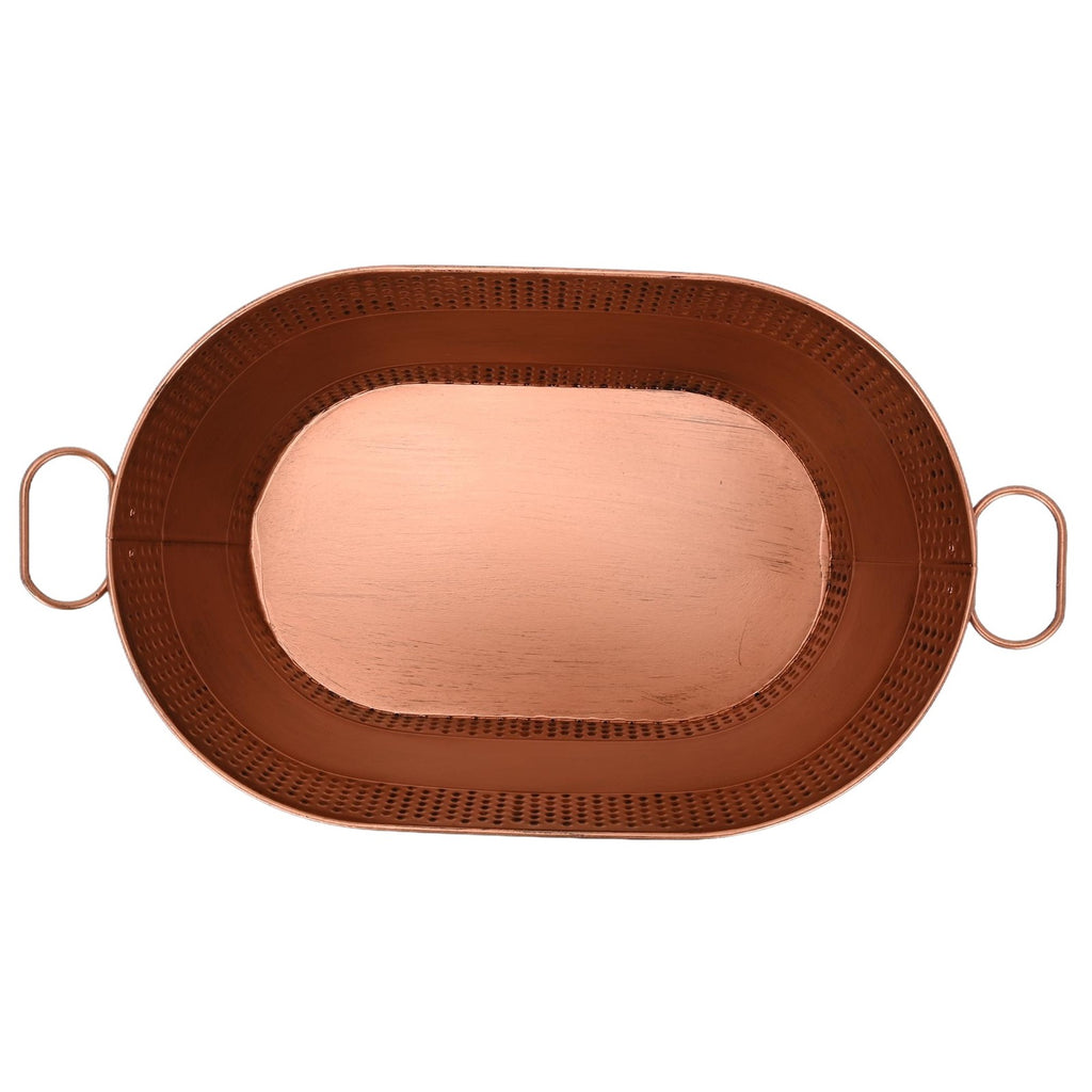 2pcs Vintage Copper Ice Buckets Champagne Cooler Beverage Buckets Home Bar Use
