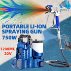 Portable Cordless Paint Spraying Gun Handheld Paint Sprayer for 360° Full Paint