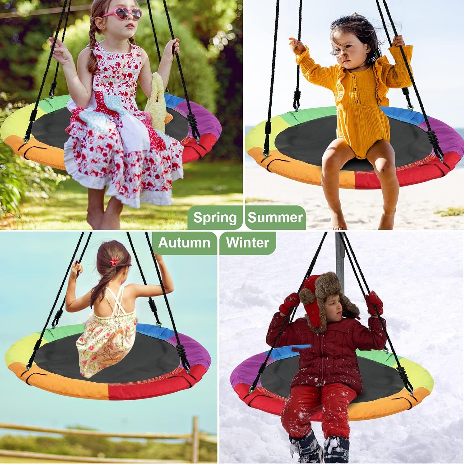 Giant Tree Swing 100cm Outdoor Hammock Chair Kids Children Yard Play Equipment