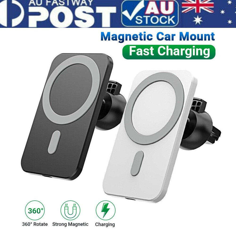 15W Magnetic Fast Wireless Magsafe Car Charger For iPhone 13 12 Pro Mini 11 AU