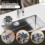 Kitchen Sink Glass Rinser Stainless Steel Cup Washer for Sink 9 Holes Cleaner
