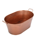 2pcs Vintage Copper Ice Buckets Champagne Cooler Beverage Buckets Home Bar Use